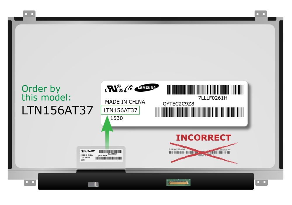 LTN156AT37 Replacement LCD screen
